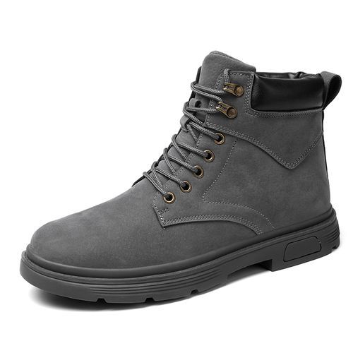 Grey Boots Men Fashion Korean Ankle Boots For Men Trend Outdoor Sneakers Shoes Men Casual High Top Canvas Shoes Men EU 39 -48