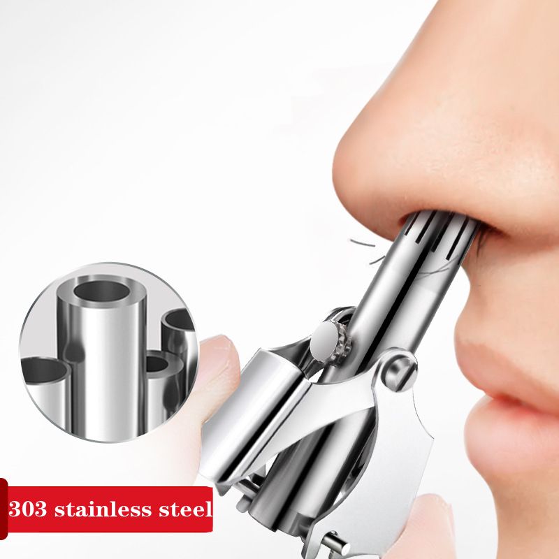 Nose Hair Trimmer For Men Ear Cleaner High Quality Stainless Steel Manual Device Mechanical Shaving And Hair Removal Tools
