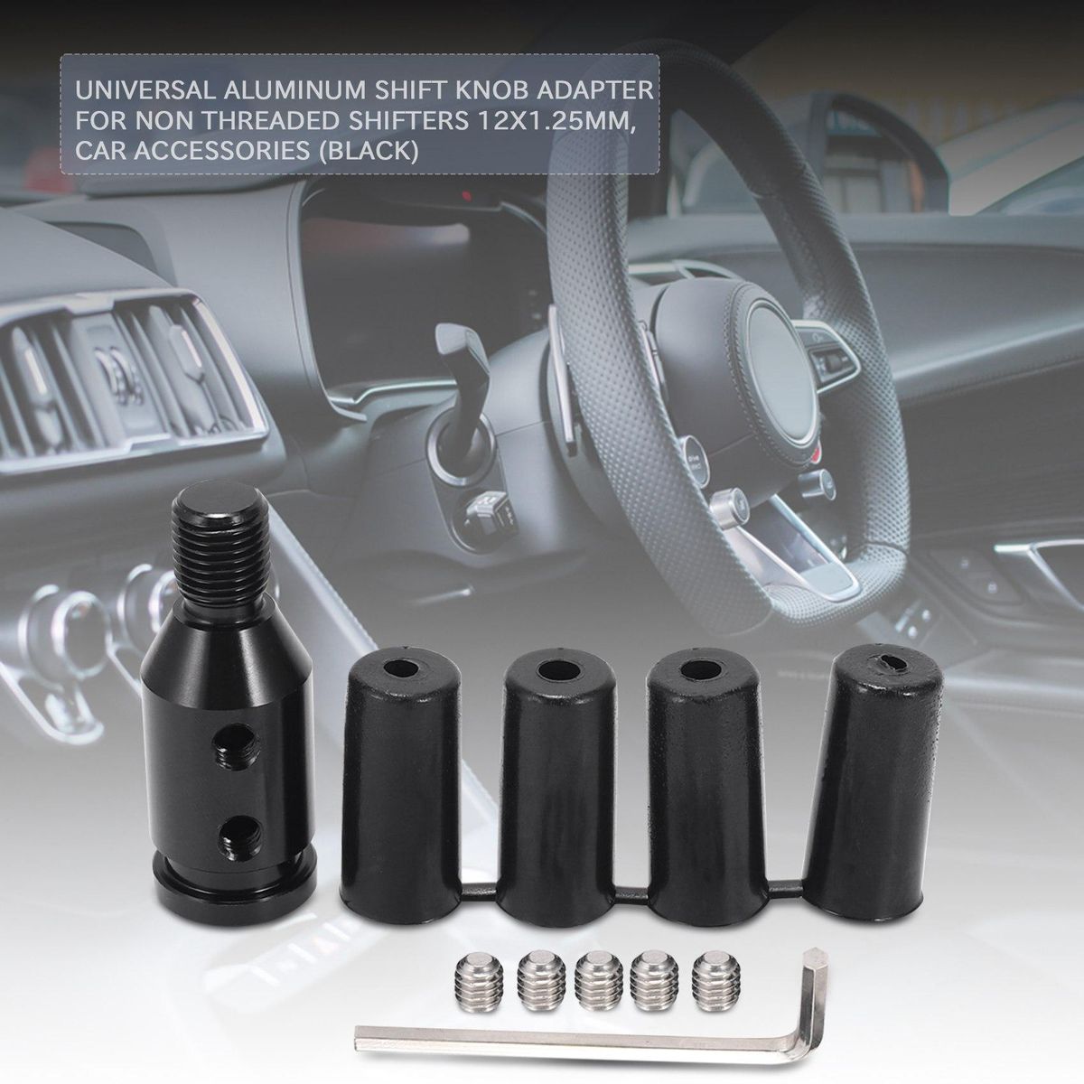 Universal Aluminum Shift Knob Adapter For Non Threaded