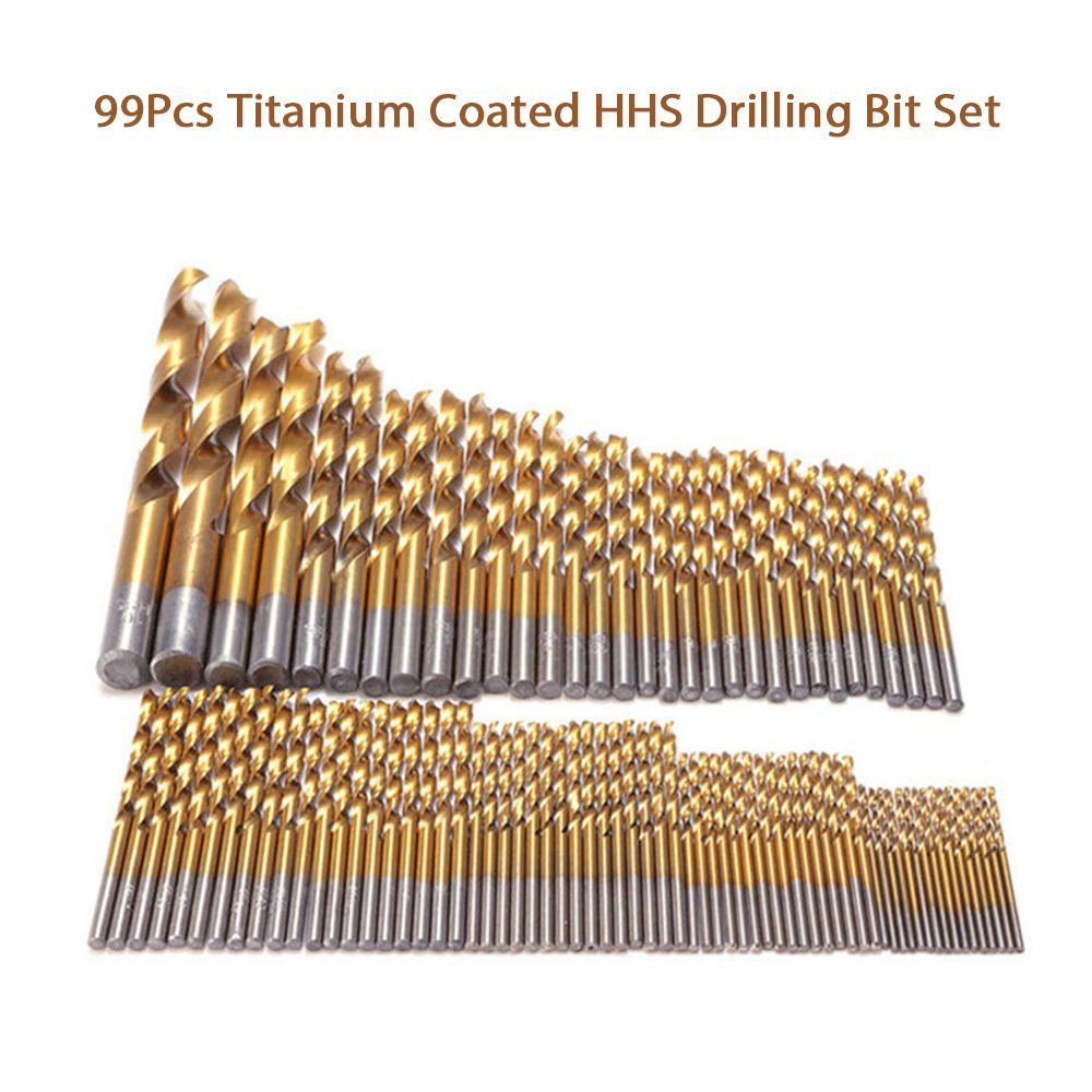 1.5mm-10mm Titanium Coated High-Speed Steel Drilling Bit Set
