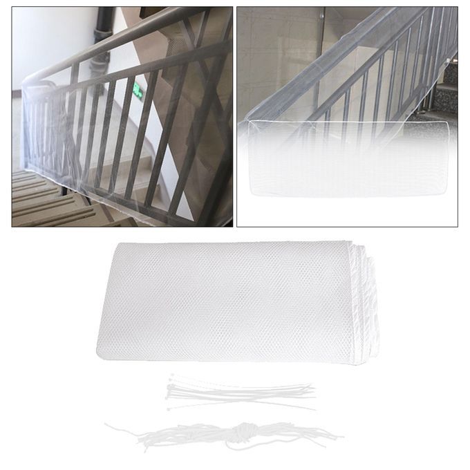 Baby Safety Rail Net Banister Stair Balcony Net For Indoor White 3M