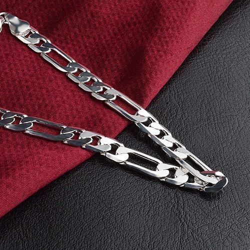 Women Men Vintage Style Silver Plated Chain Link Bracelets Party Jewelry 20cm-1