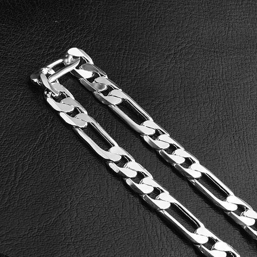 Women Men Vintage Style Silver Plated Chain Link Bracelets Party Jewelry 20cm-1