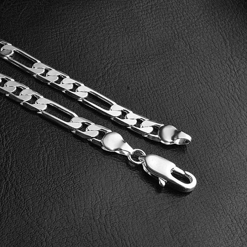 Women Men Vintage Style Silver Plated Chain Link Bracelets Party Jewelry 20cm-1