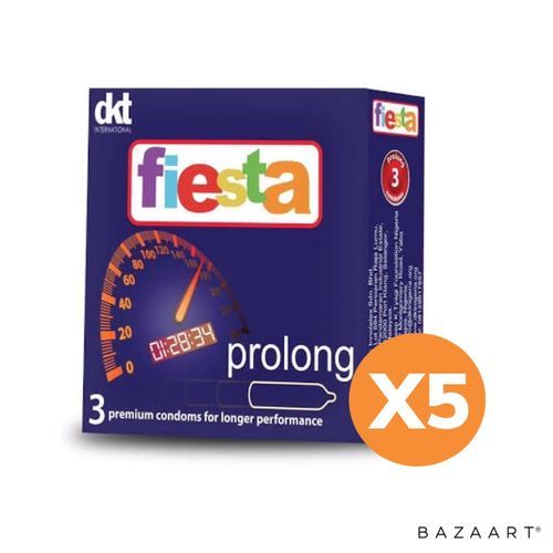 Fiesta Prolong Condom - 5 Packs In A Box
