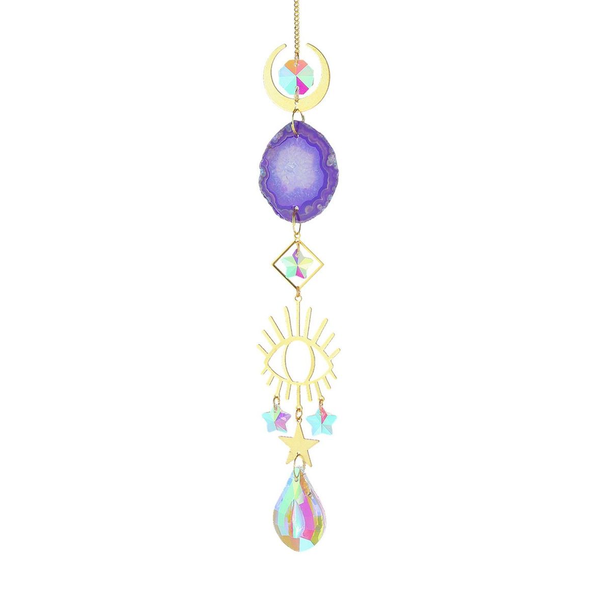 Prism Suncatcher Hanging Light Catcher Rainbow Maker Window Patio Ornament Purple