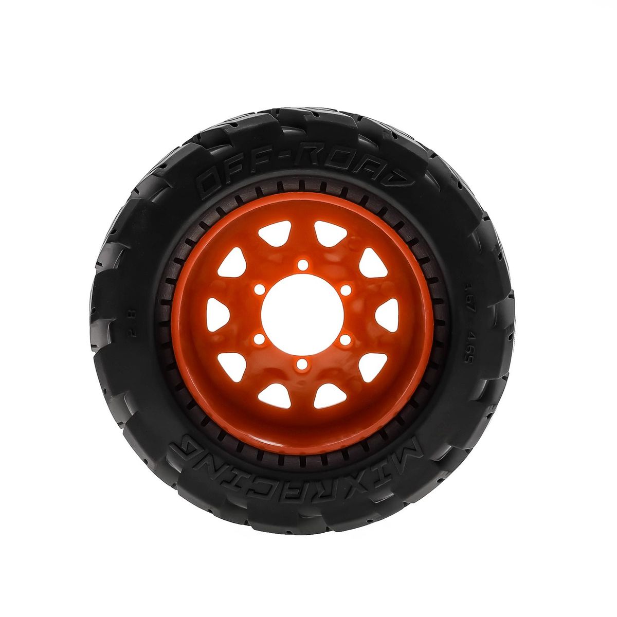 Remote Control Crawler Rubber Car Orange Tires 120*72*69mm 4pcs Replacement for Kyosho Hpi Trax4 Monster Mk2 Tamiya Axial 1/10 Remote Control Car Wheels