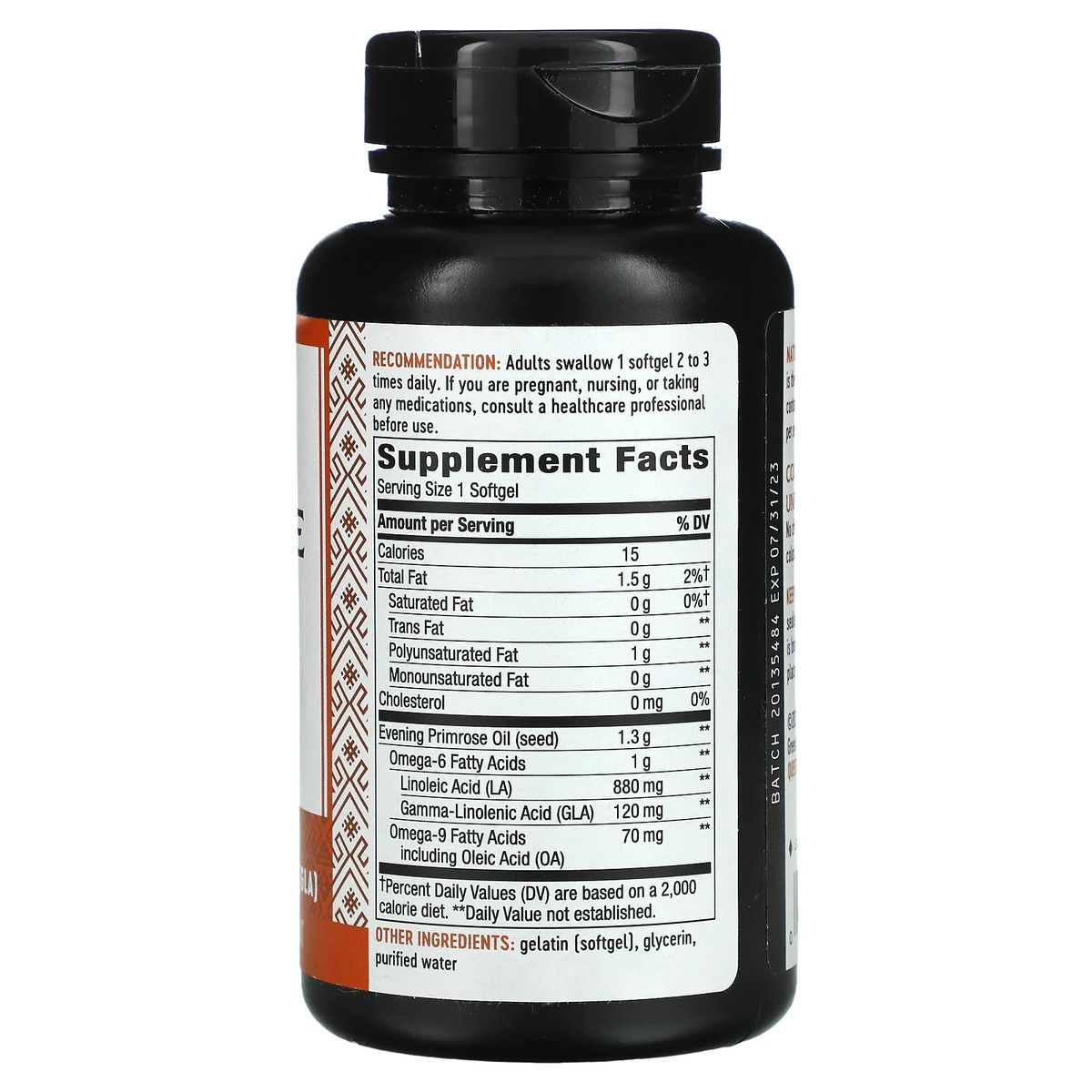 Evening Primrose Max Strength 1300mg - 60 Softgels