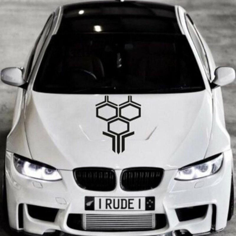Honeycomb Upper Cowl Car Vinly Decals Racing Stickers Tunning Wrap Accessories On Hood For hyundai accent,kia rio,audi q5,ford