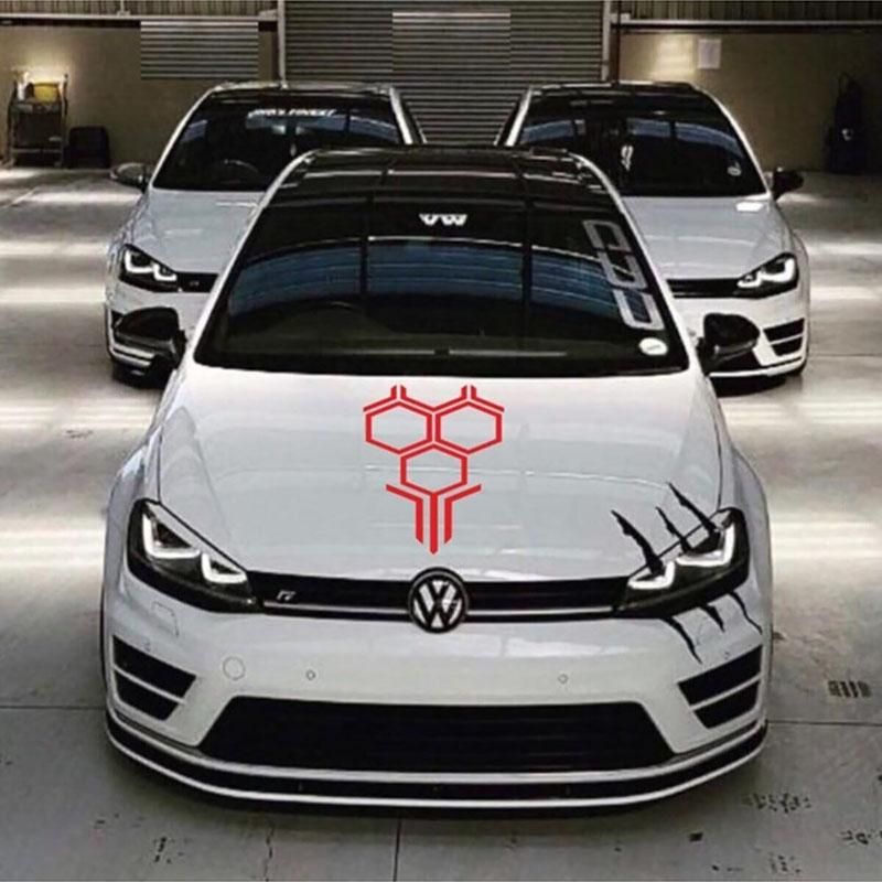 Honeycomb Upper Cowl Car Vinly Decals Racing Stickers Tunning Wrap Accessories On Hood For hyundai accent,kia rio,audi q5,ford