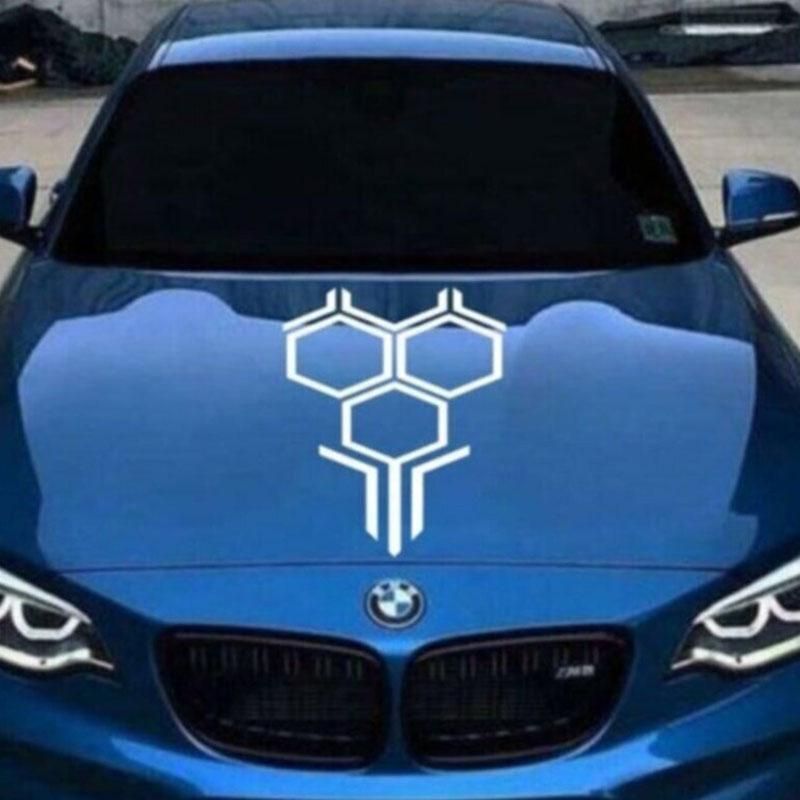 Honeycomb Upper Cowl Car Vinly Decals Racing Stickers Tunning Wrap Accessories On Hood For hyundai accent,kia rio,audi q5,ford