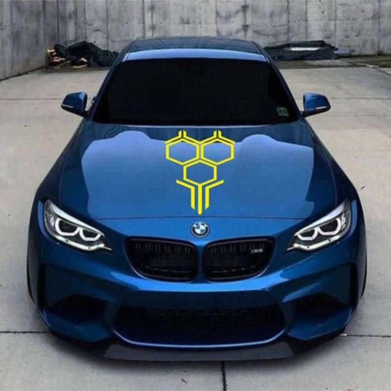 Honeycomb Upper Cowl Car Vinly Decals Racing Stickers Tunning Wrap Accessories On Hood For hyundai accent,kia rio,audi q5,ford