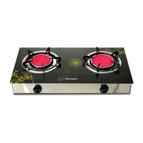 2-burner Glass Top Infrared Gas Cooker