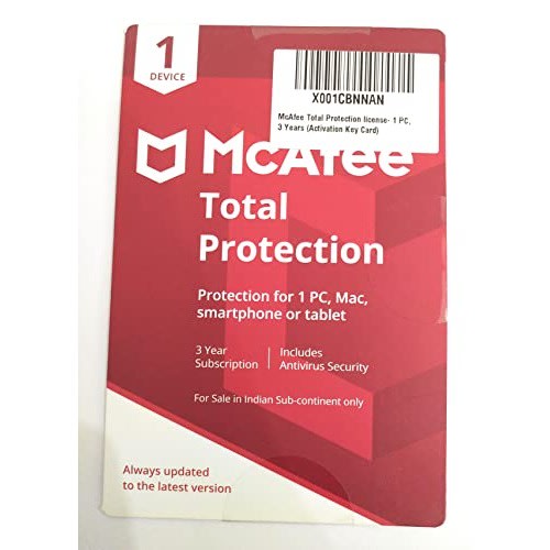 McAfee Total Protection Internet Software - 1 Pc - 1 Year