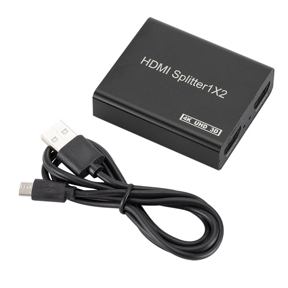 HDMI-Compatible Splitter 1 in 2 Out 4K Splitter Display Duplicate/Mirror for Full HD 4K 30HZ 1080P 3D Splitter