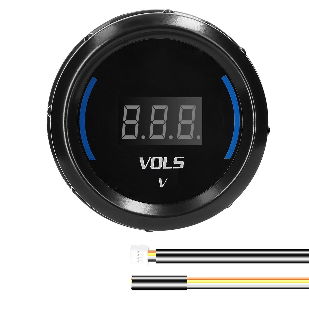 52mm Voltmeter Voltage Gauge Car Digital Meter LED Display 8-18V with Alarm Function for Car Truck Motorcycle