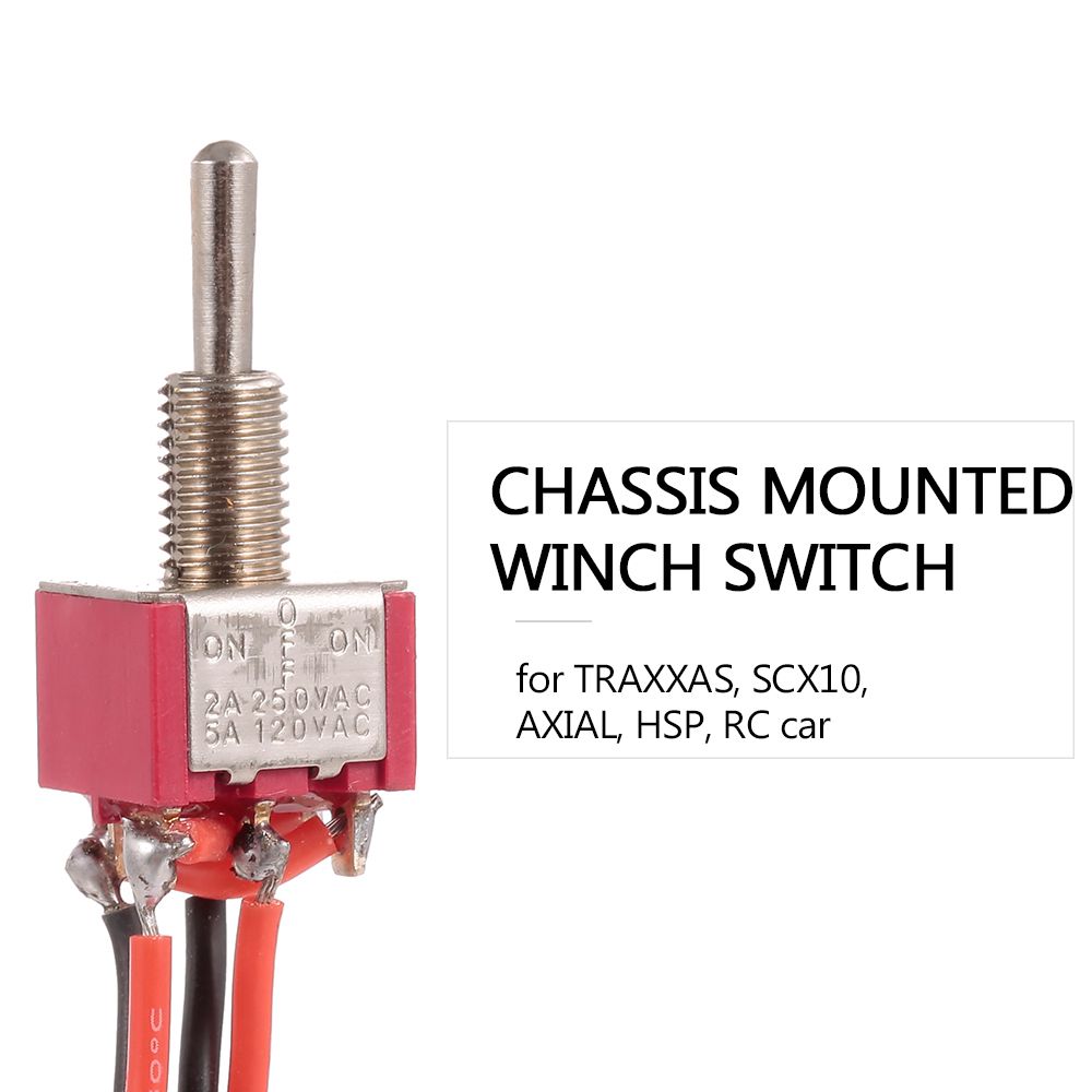 Metal Chassis Mounted Winch Switch For 1/10 Climbing Car