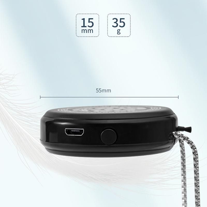 Children's Air Purifier Personal Wearable Mini Portable 100 Million Negative Ion Necklace Hanging Neck Purifier Black