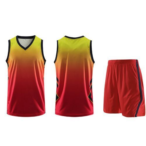 Sleeveless Vest Shorts Men Gradient Basketball Jersey Set