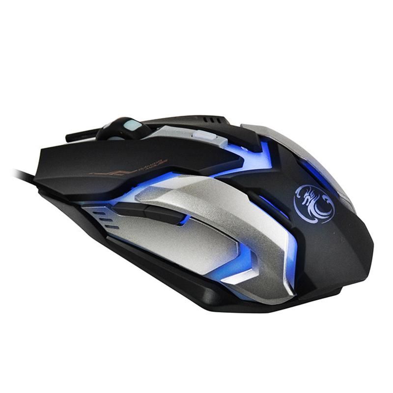 iMice Gaming Mouse Ergonomic Wired Mouse 6 Keys LED 2400 DPI Programmable Mouse Game Mice Silent Mouse with Backlight for PC Laptop