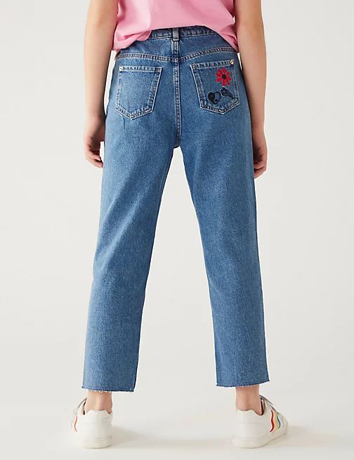 Girls Fashion Denim Embroidered Jeans