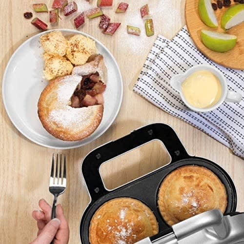 Double Deep-fill Non-stick Twin Pie Machine - Xl Electric Mincer - 900w