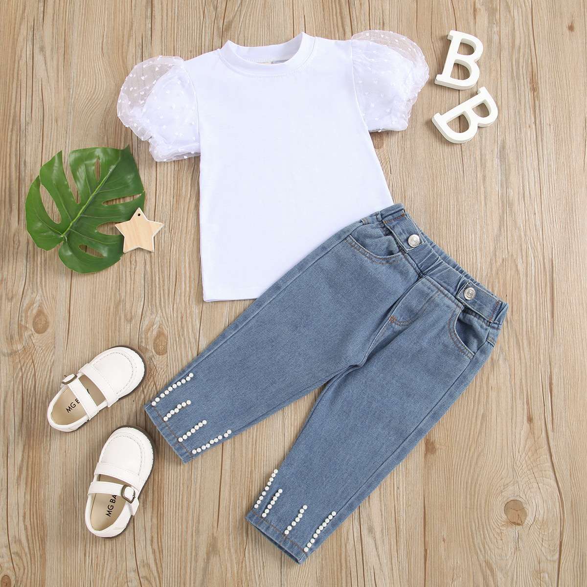 Quality Girl 2 Pieces Set (white Top)