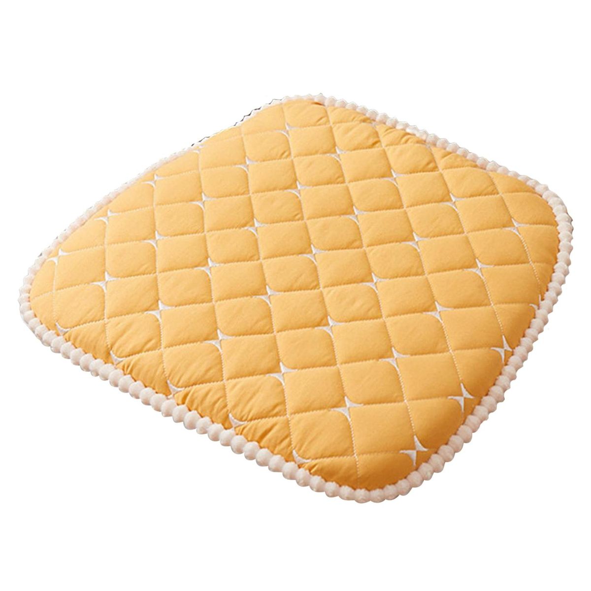 Soft Comfortable Chair Mat Zippered Chair Mat Comfy Seat for Home Yellow