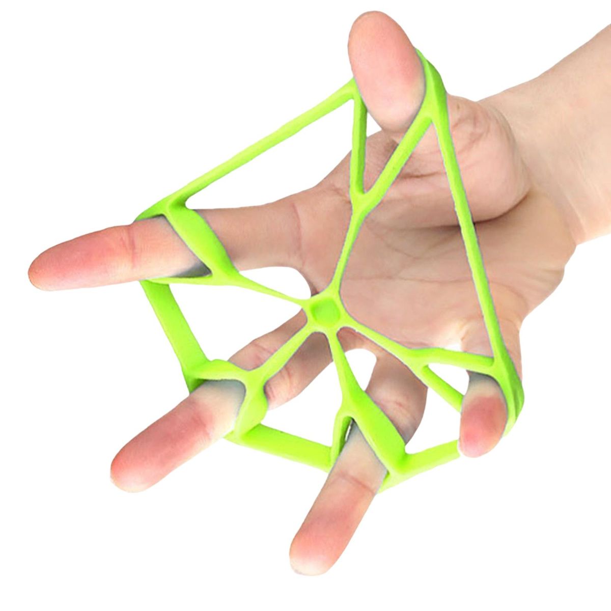 Silicone Finger Exerciser Hand Gripper Trainer Green 6.6LB