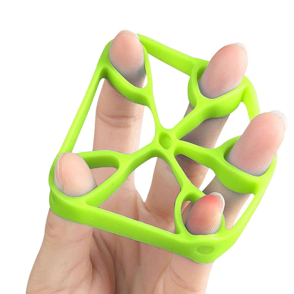 Silicone Finger Exerciser Hand Gripper Trainer Green 6.6LB
