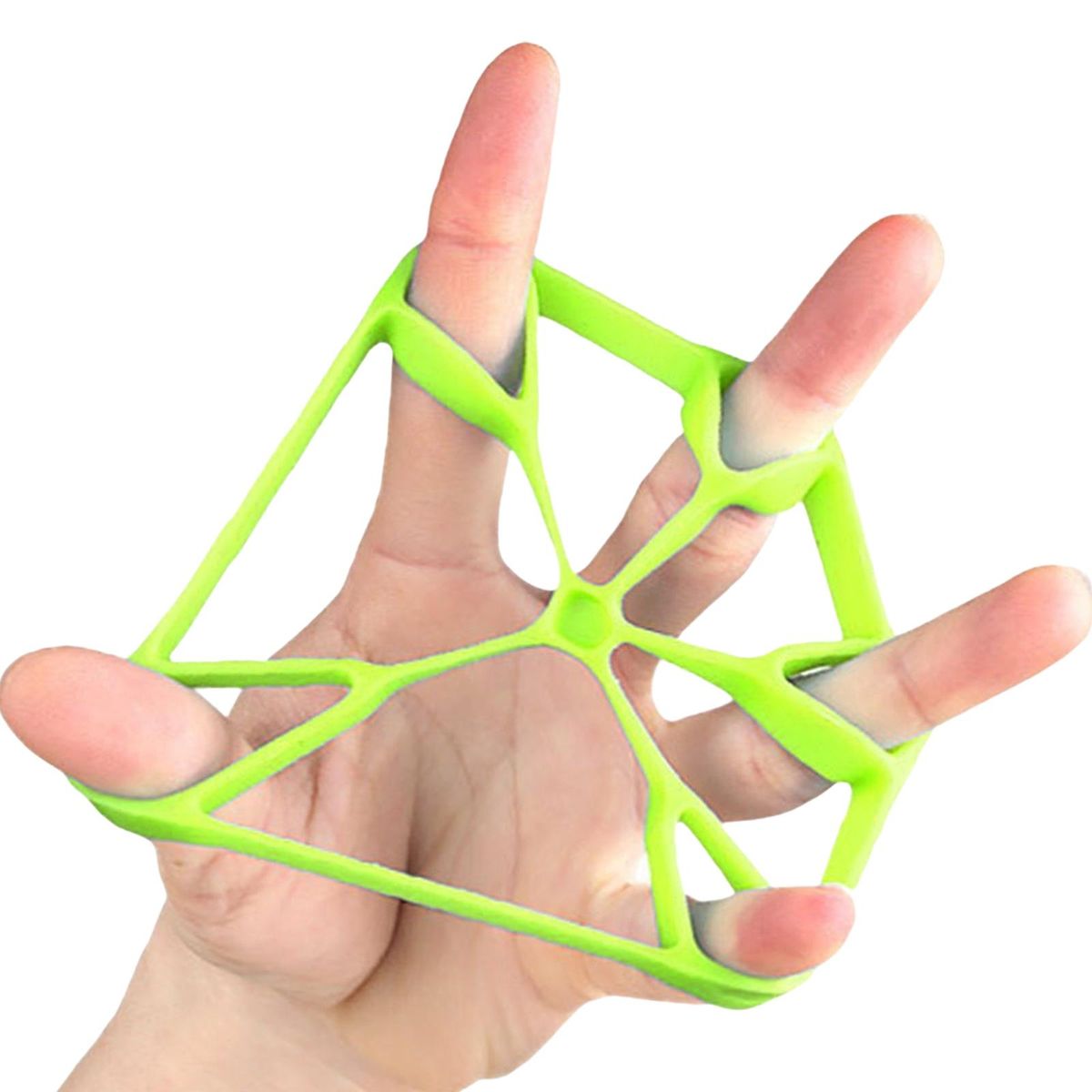 Silicone Finger Exerciser Hand Gripper Trainer Green 6.6LB