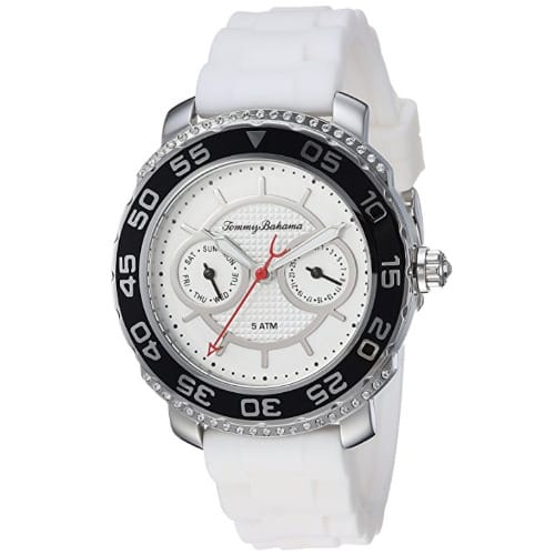 Women's Stainless Steel And White Silicone Casual Watch