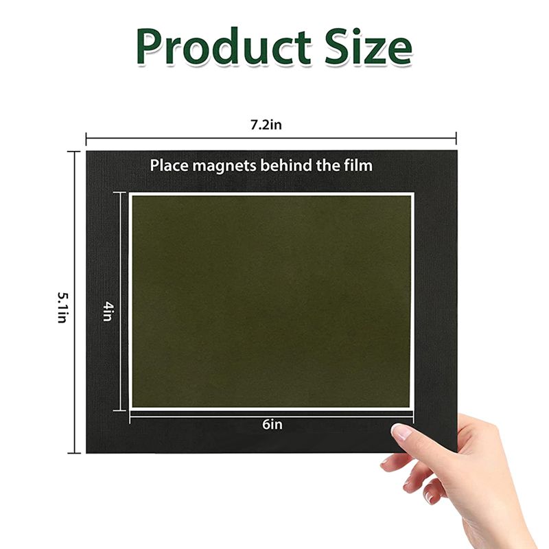 Magnetic Field Observation Film 4X6 Inch  Reusable Magnetic Observation Film  Magnetic Flux Display Sheet