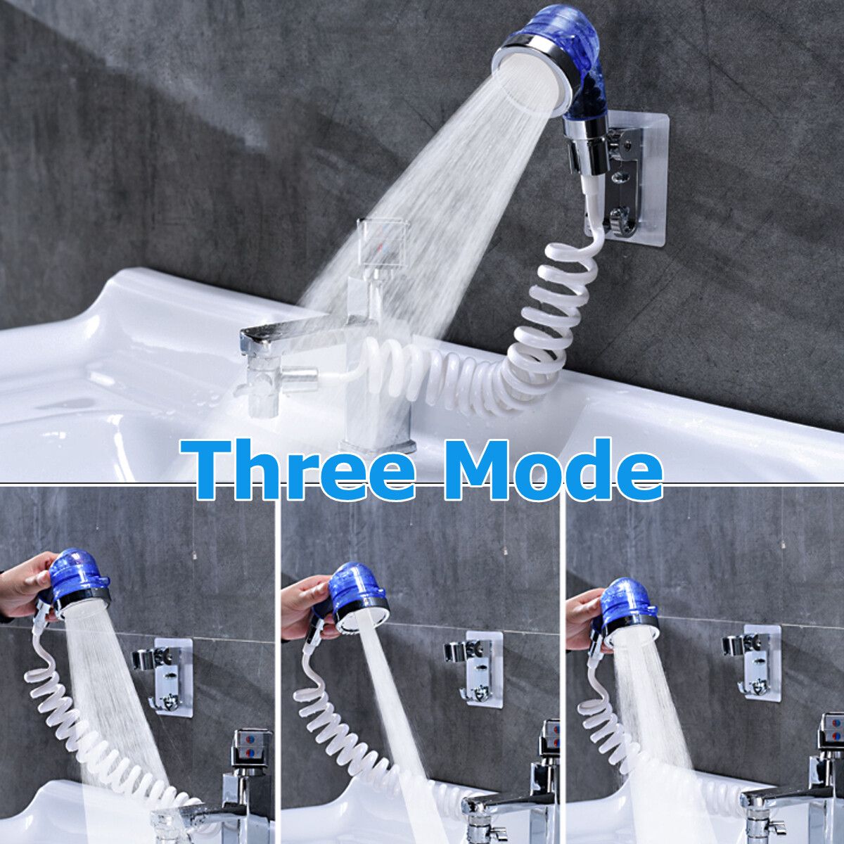 Bathroom Sink Faucet Sprayer Set Tap External Shower Sprinkle Kit W/ Filter For Hair Washing Pet Bath Toilet Sprayersil