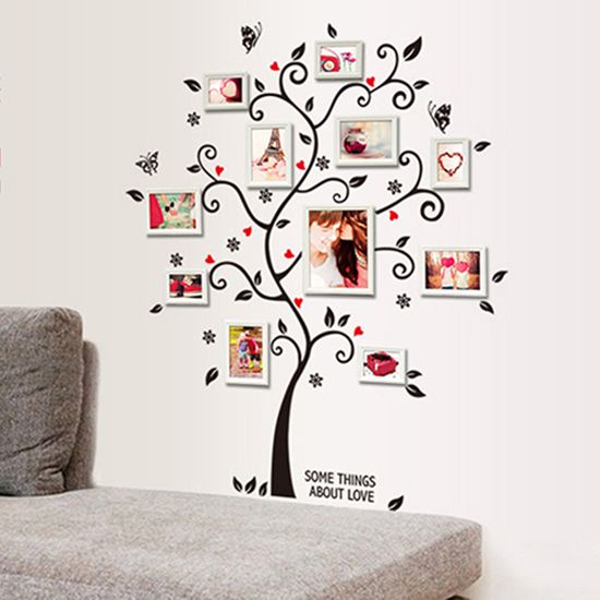 Modern Family Photo Frame Tree Removable Wall Decal Art-