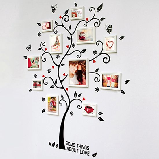 Modern Family Photo Frame Tree Removable Wall Decal Art-