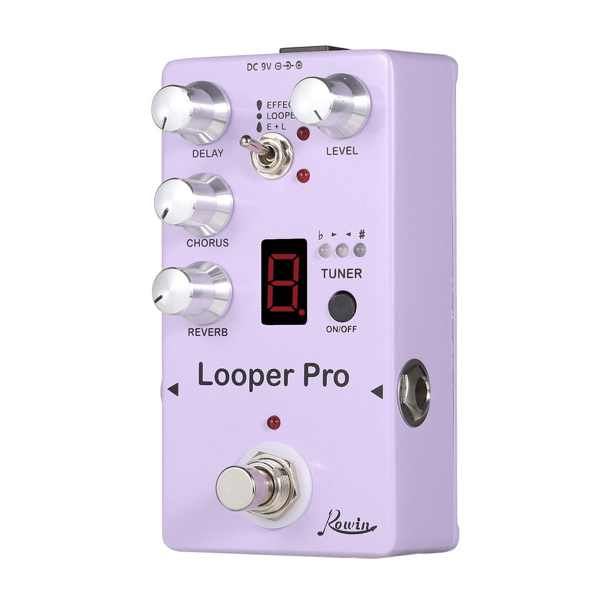 Rowin RE-05 Loop Guitar Effector Looper Tuner Mini Guitar Looper Effect Pedal Full Metal Shell with Reverb Chorus Delay Effects
