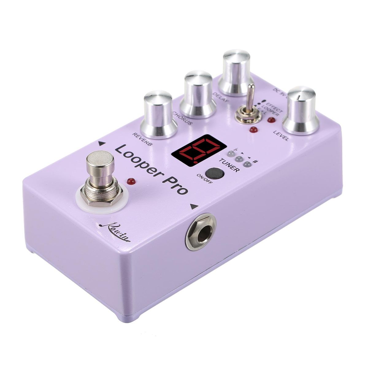 Rowin RE-05 Loop Guitar Effector Looper Tuner Mini Guitar Looper Effect Pedal Full Metal Shell with Reverb Chorus Delay Effects