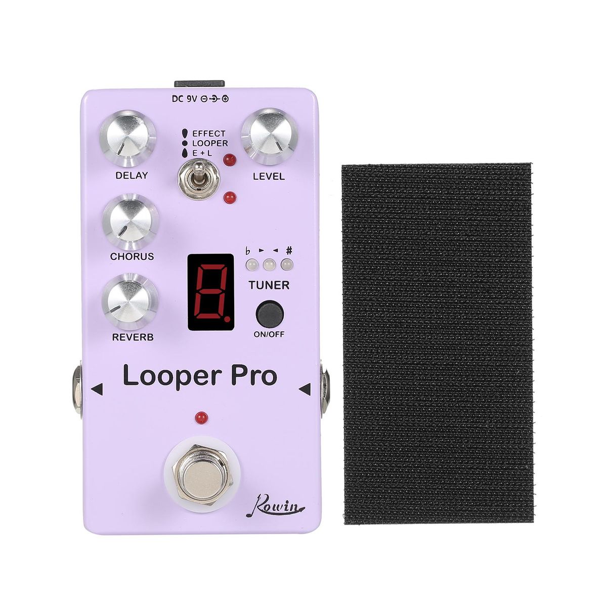 Rowin RE-05 Loop Guitar Effector Looper Tuner Mini Guitar Looper Effect Pedal Full Metal Shell with Reverb Chorus Delay Effects