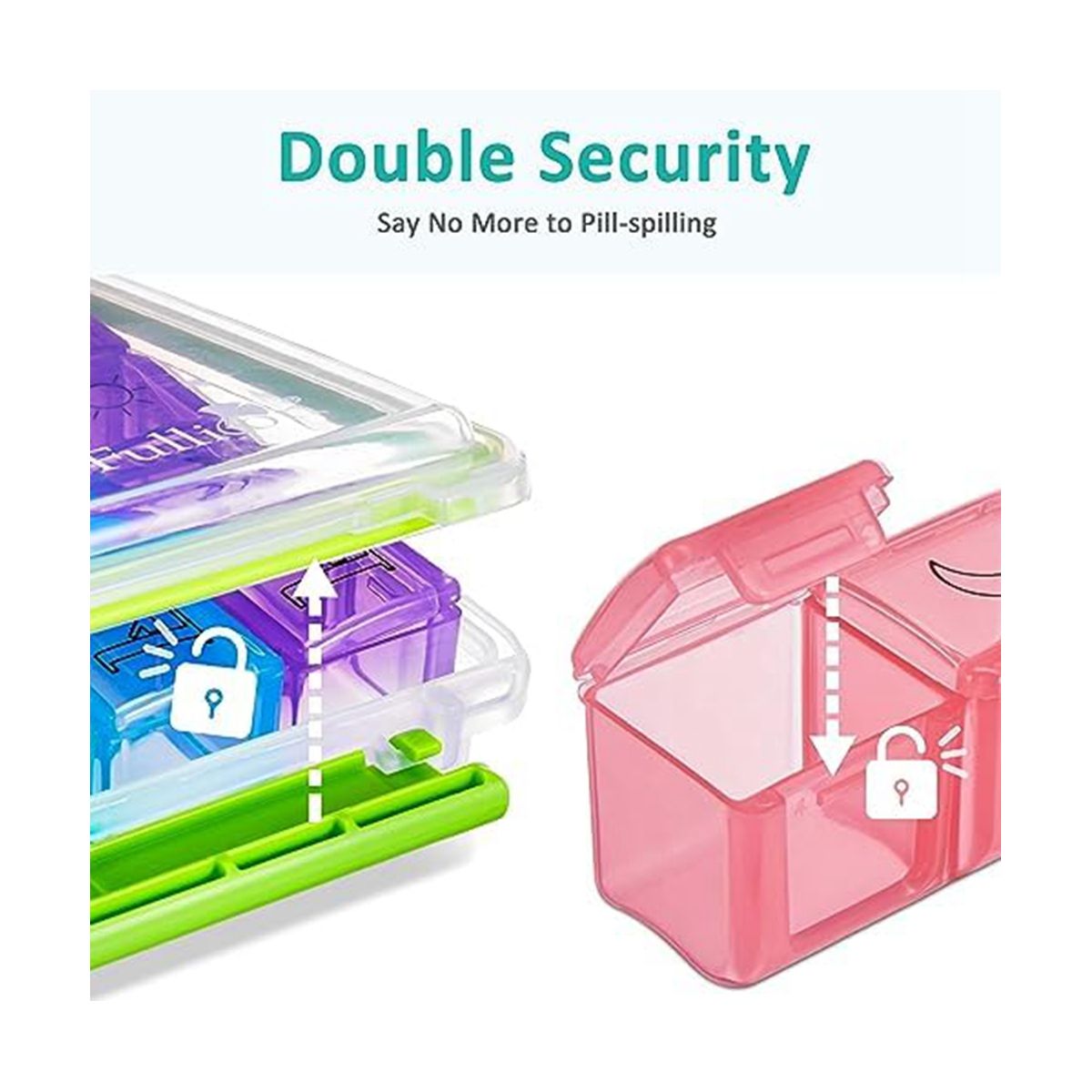 Weekly Pill Organizer 4 Times A Day, Pill Box 7 Day for Travel, Moisture-Proof Daily Pill Box Organizer,for Medicine