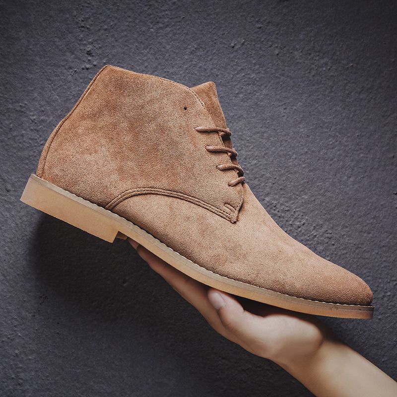 Boots Men High Quality Chelsea Boots Men Handmade Suede Leather Boots Men Shoes Ankle Boot Brown