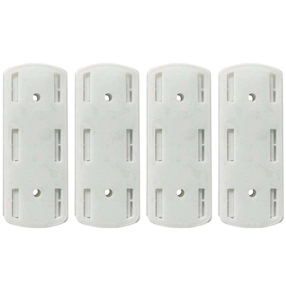 4Pcs Power Strip Fixer Plug-in Socket Mount Bracket White