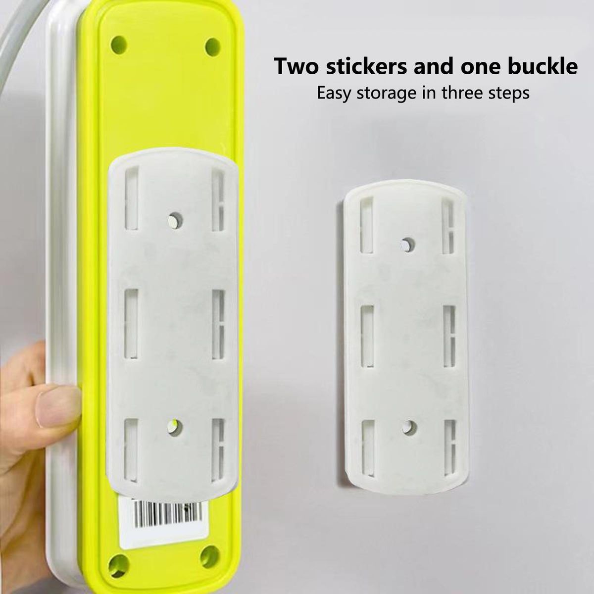 4Pcs Power Strip Fixer Plug-in Socket Mount Bracket White
