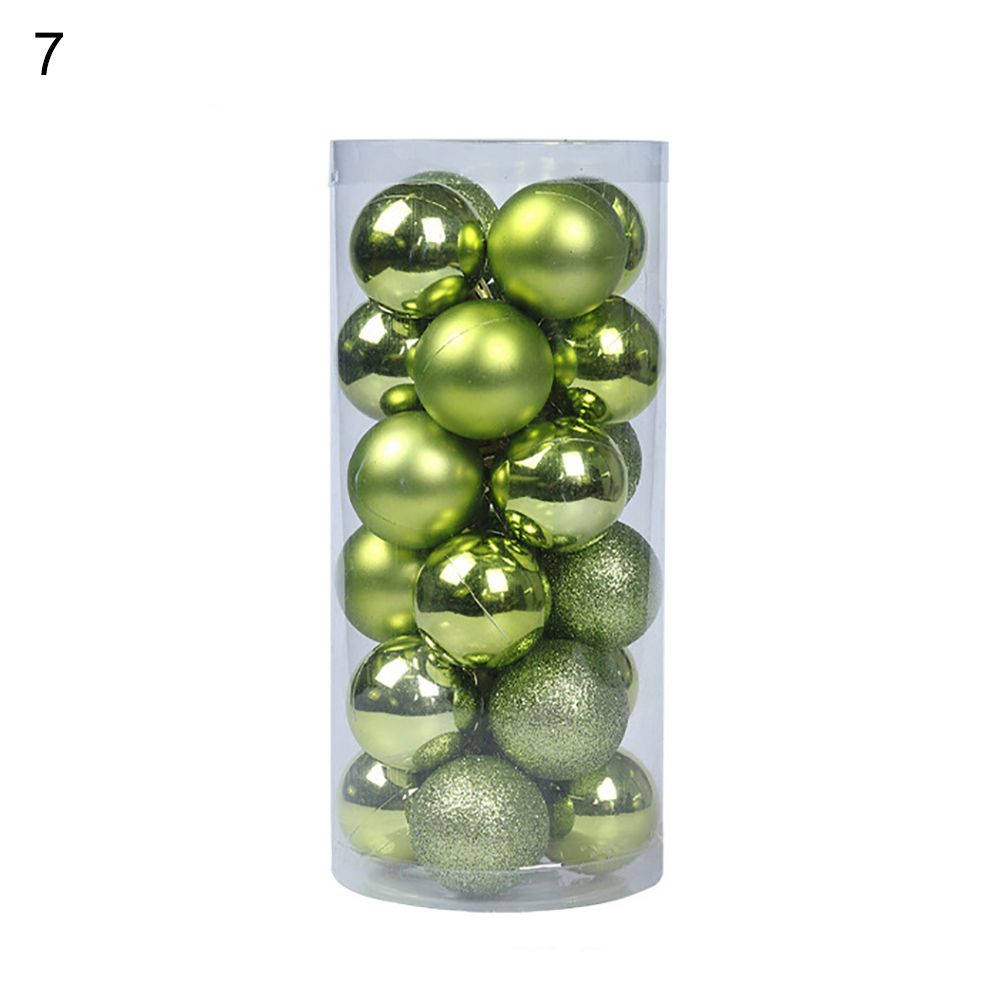 Glittering Baubles Balls Christmas Tree Ornament Xmas-Green