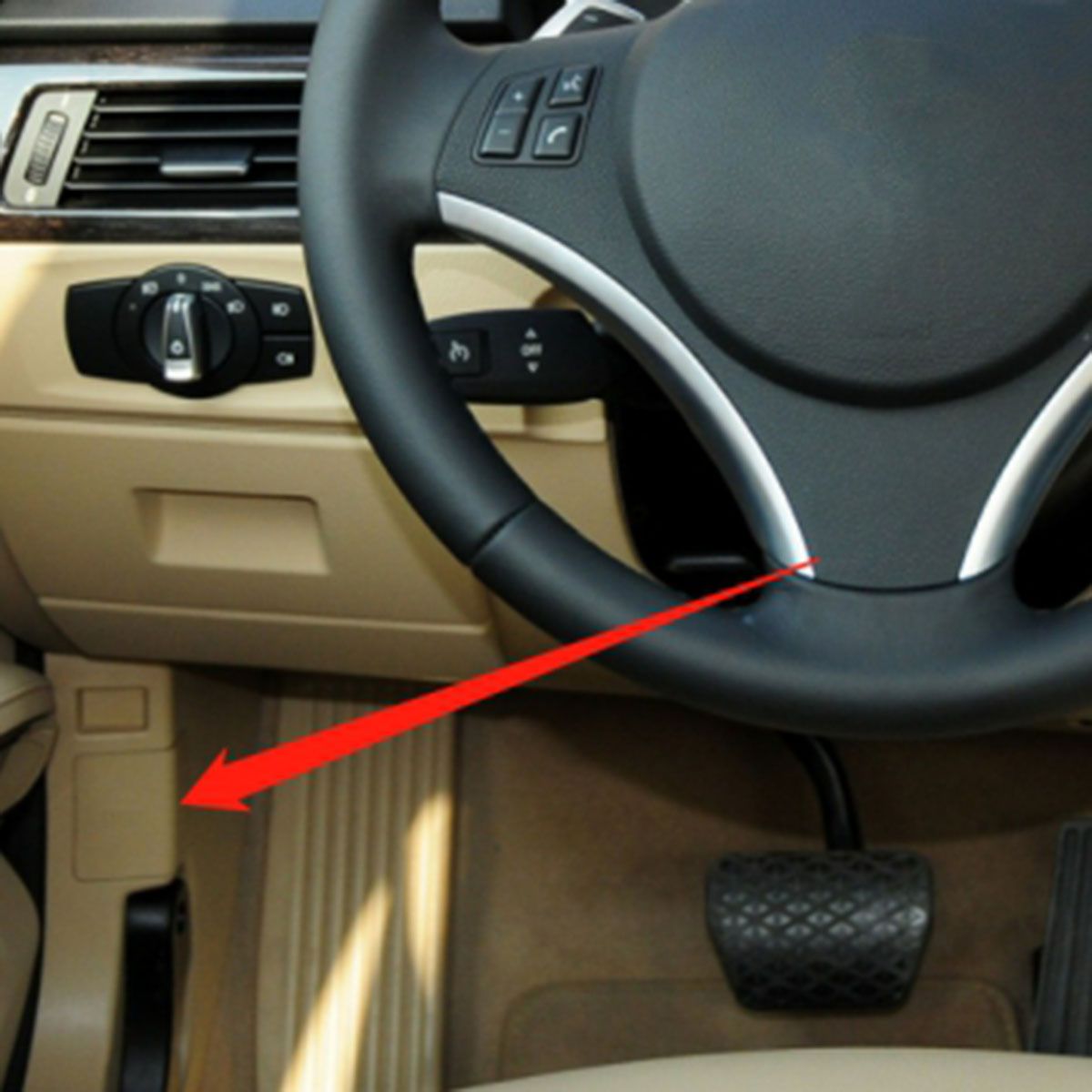 Car Interior Kick Panel Cap Cover Left OBD Plug Cover LHD