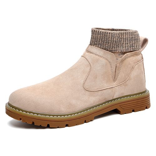 Mens Boots Casual Working Ankle Boots-Yellow