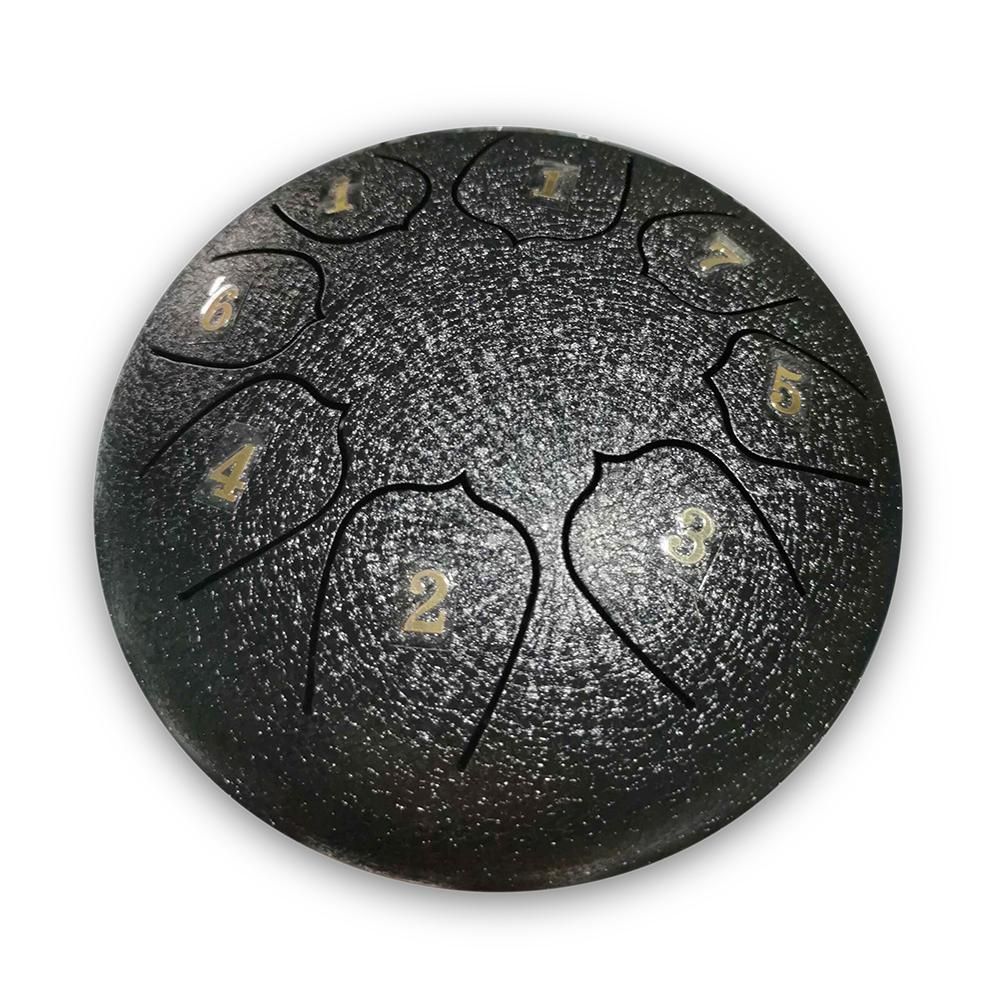 6 inch 8-Tone Steel Tongue Drum Hand Pan Drums with Drumsticks Percussion Musical Instruments