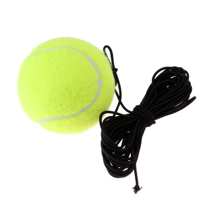 2 Pieces Elastic Rubber Tennis Trainer Ball With String Indoor