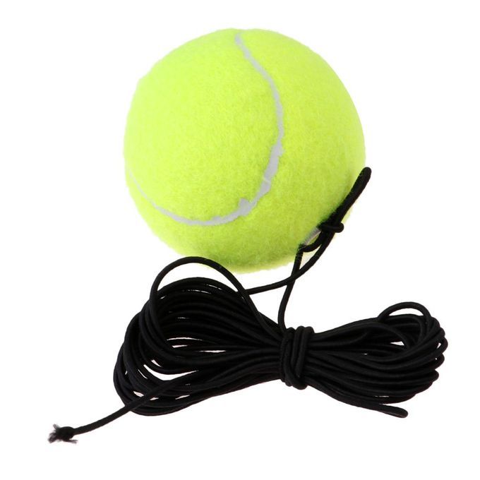 2 Pieces Elastic Rubber Tennis Trainer Ball With String Indoor