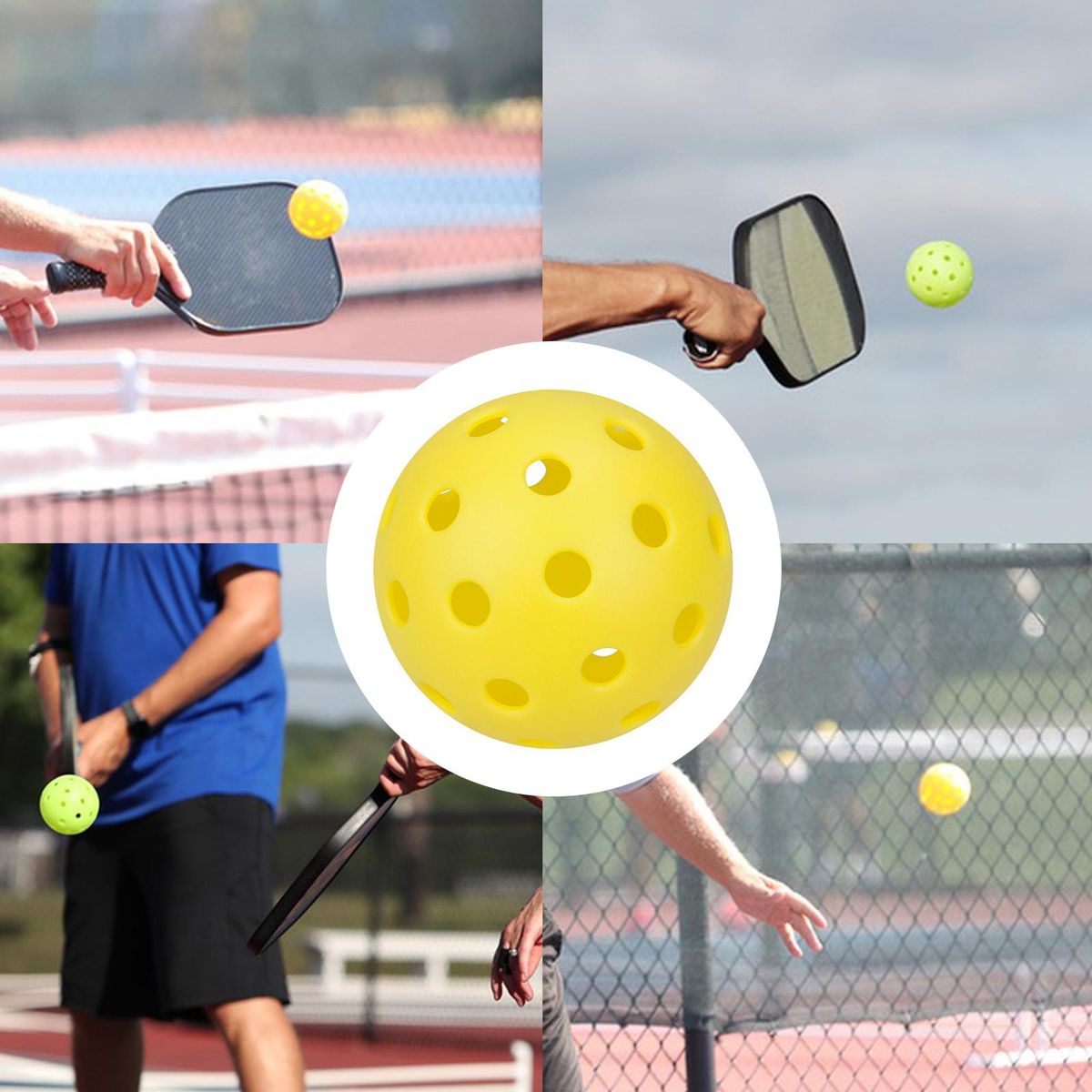Luminous Pickleball Ball Outdoor Sporting Goods 40 Holes